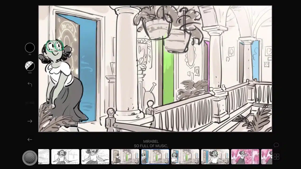 Rough animation Mirabel Madrigal @ Copyright by Disney