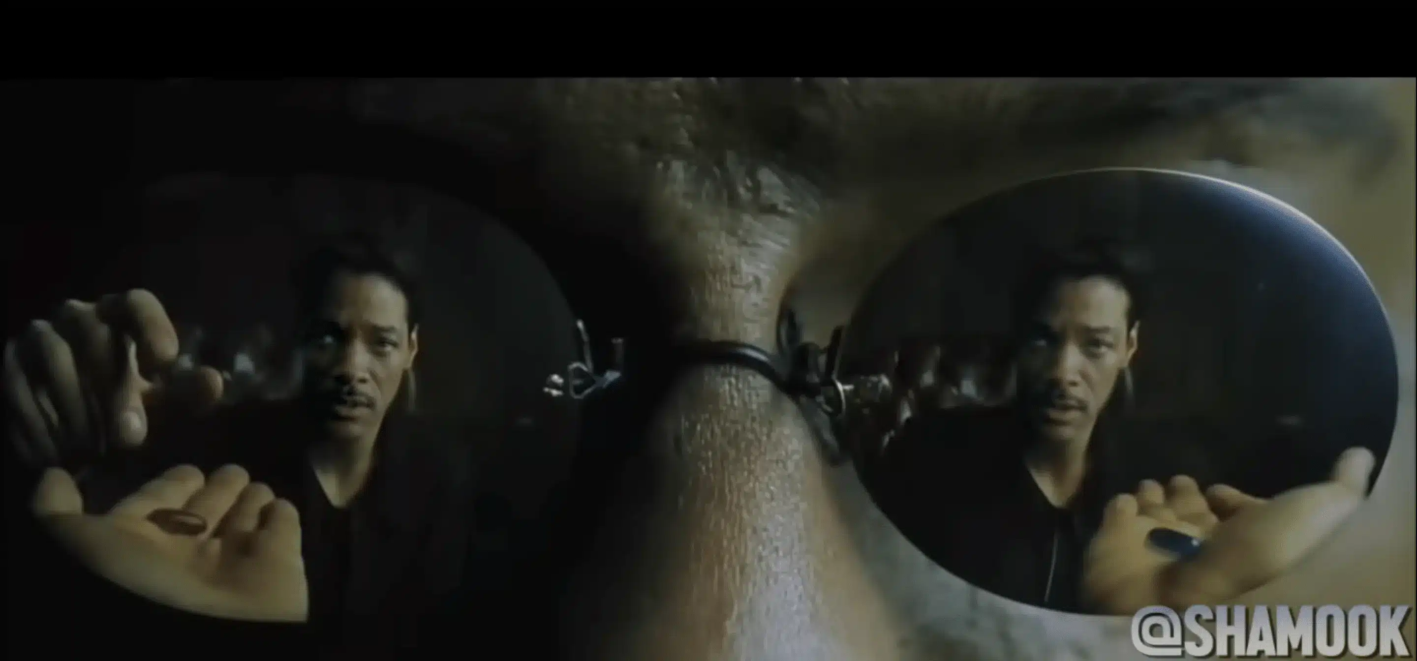 Matrix scene with Will Smith - simulation