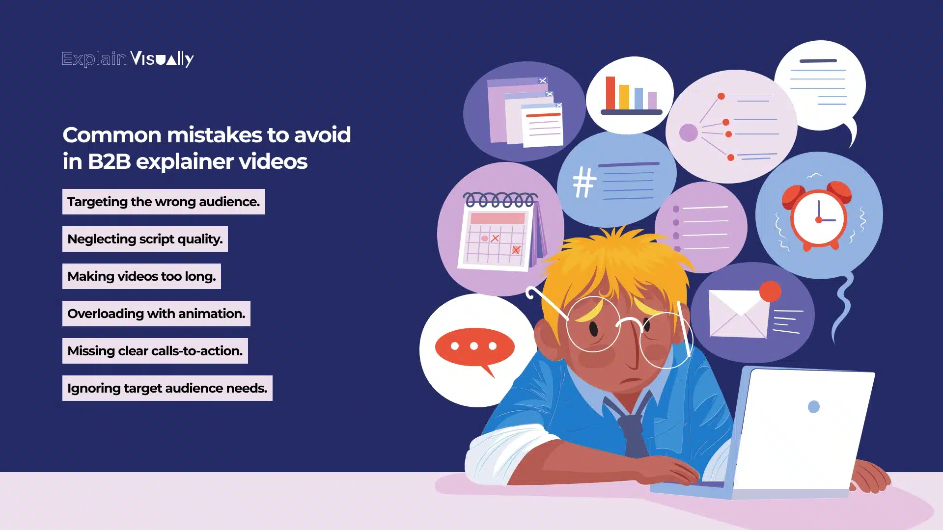 Common mistakes to avoid in B2B animated explainer videos