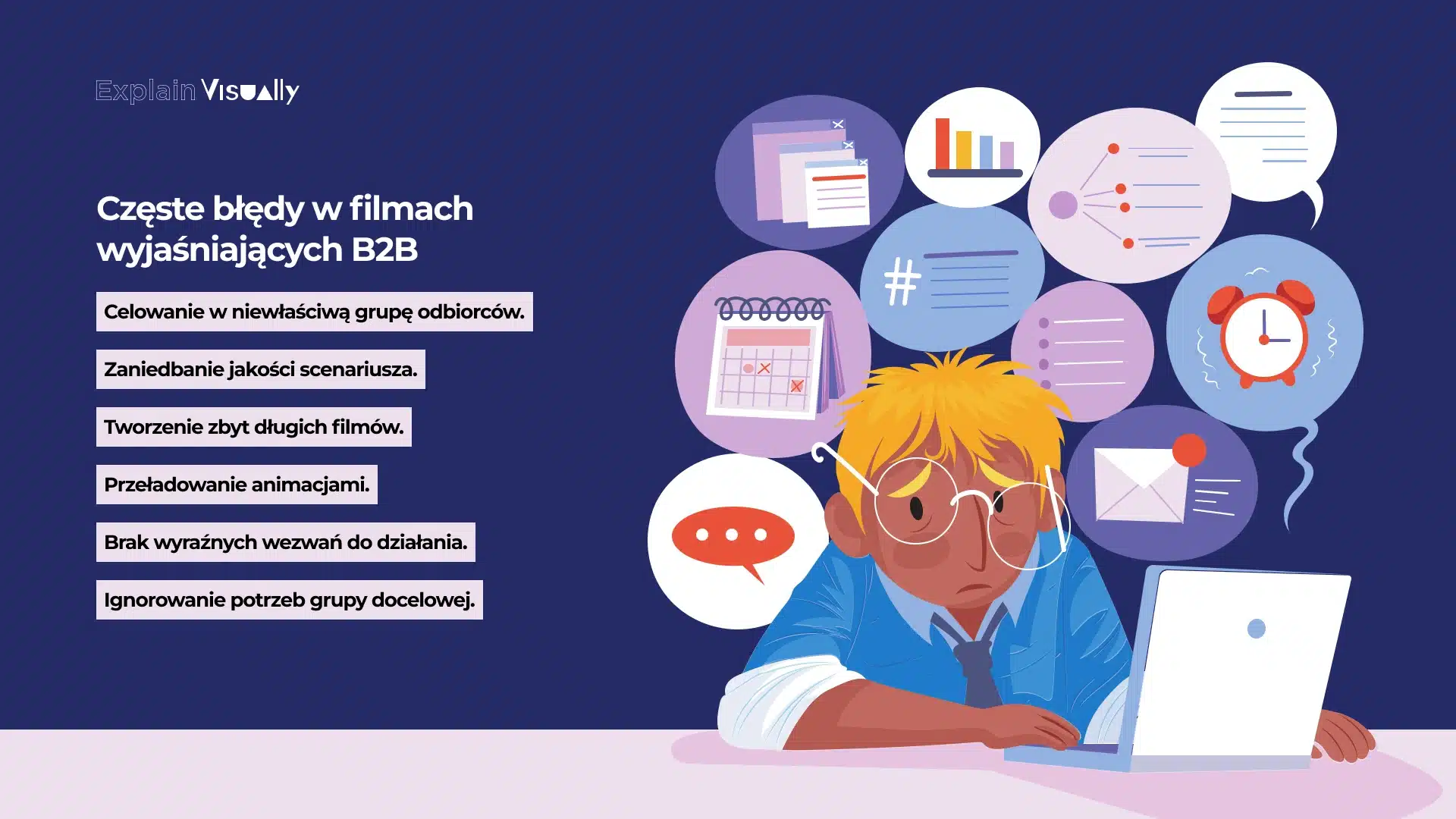 Częste błędy w filmach wyjaśniających B2B
