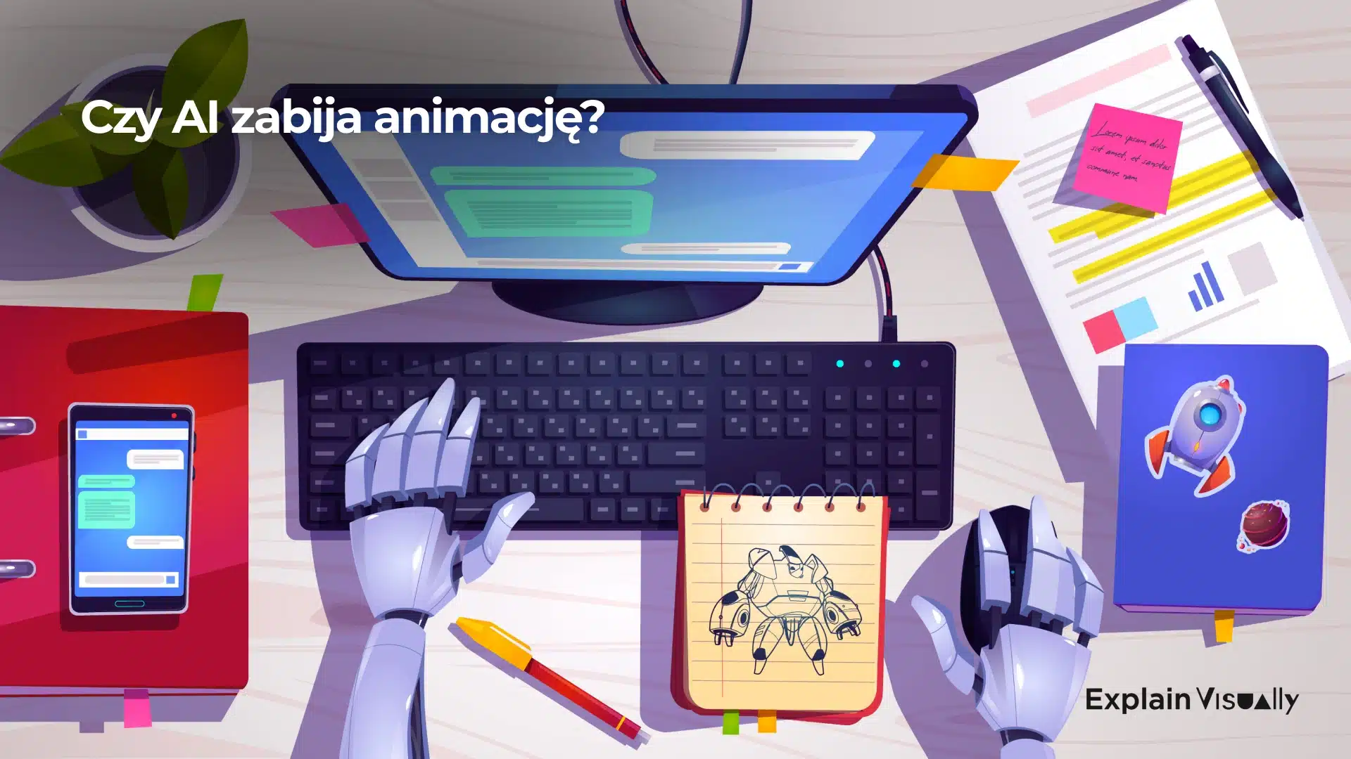 Czy AI zabija animacje? Czy animacje whiteboard wciąż mają sens w erze AI