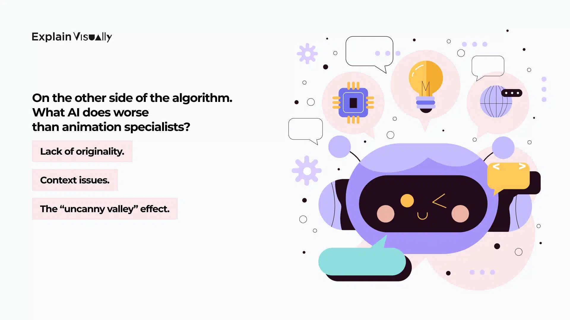 On the other side of the algorithm: what AI does worse than animation specialists?