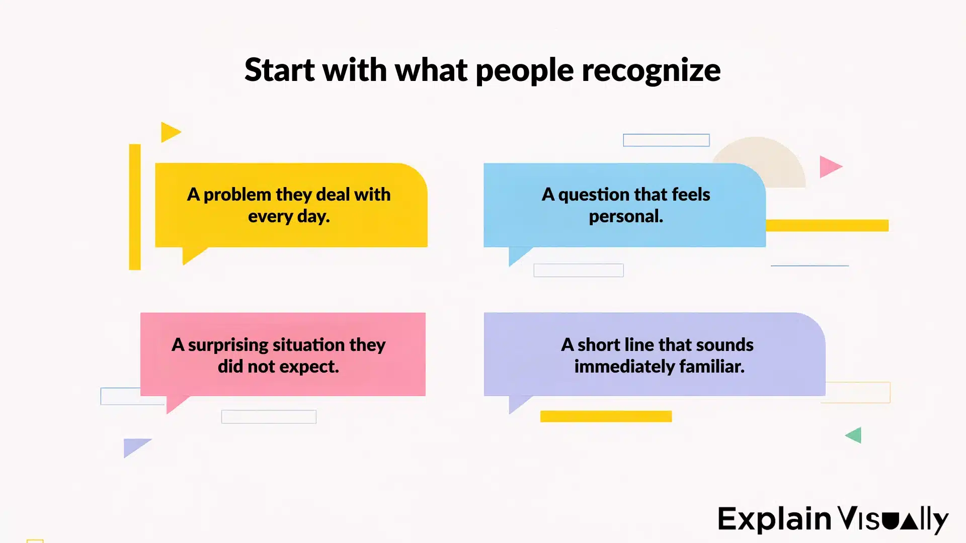 Start with what people recognize