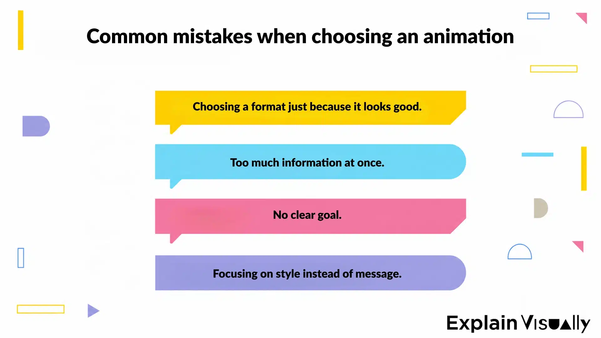 Common mistakes when choosing an animation