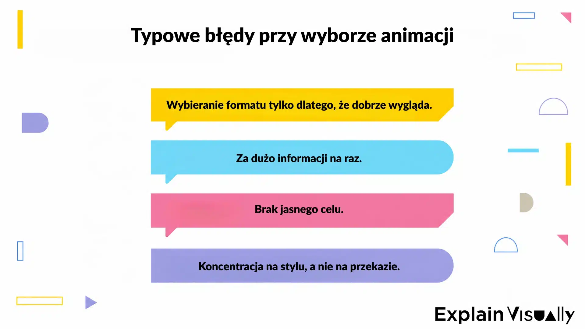 Typowe błędy przy wyborze animacji